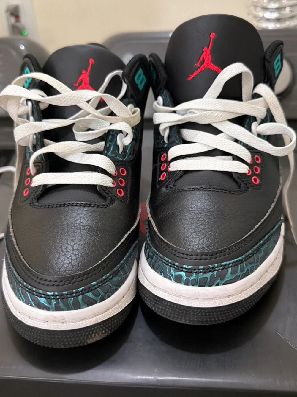 Jordan Kids' Sneaker Box with Black, Gray, Red Accents